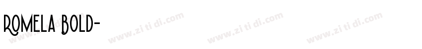 Romela Bold字体转换